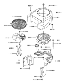 Fh641v-Aw04 Cooling Equipment Diagram and Parts List for ENFORCER48 53AI3AGV750-21HP Cub Cadet Lawn Tractor